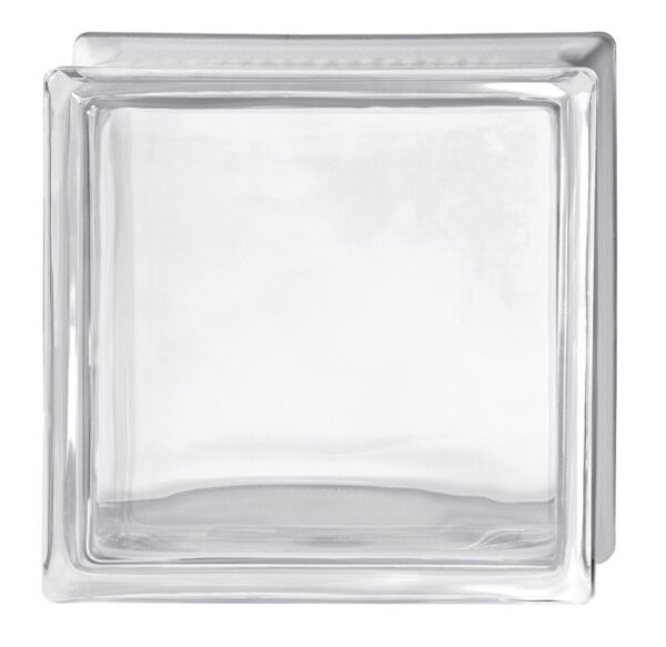 Vetromattone quadrato liscio trasparente