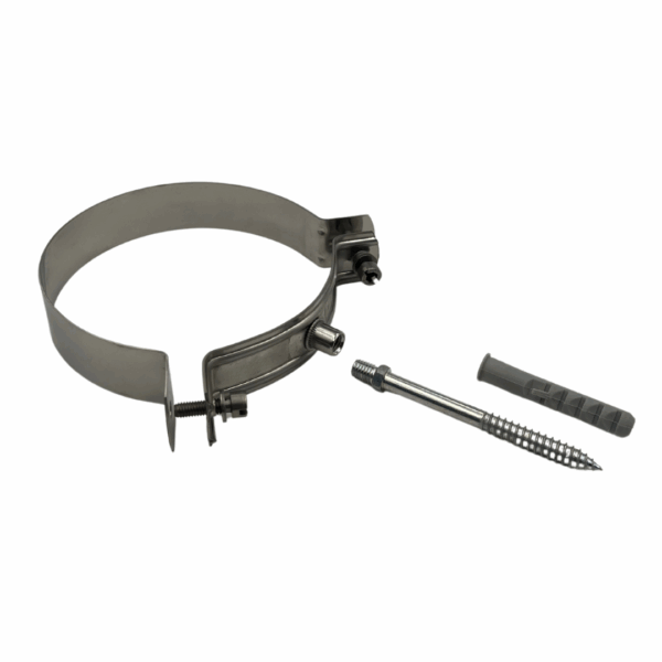 Fascetta murale con tassello per tubi inox