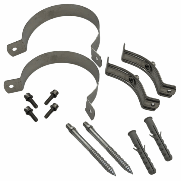 Fascetta murale con tassello per tubi inox