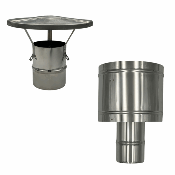 Cappello cinese e antintemperie inox monoparete